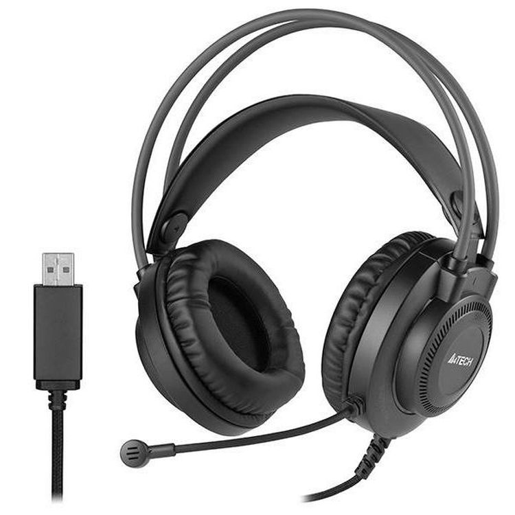 ГЕЙМИНГ СЛУШАЛКИ С МИКРОФОН A4TECH FH200U, СТЕРЕО